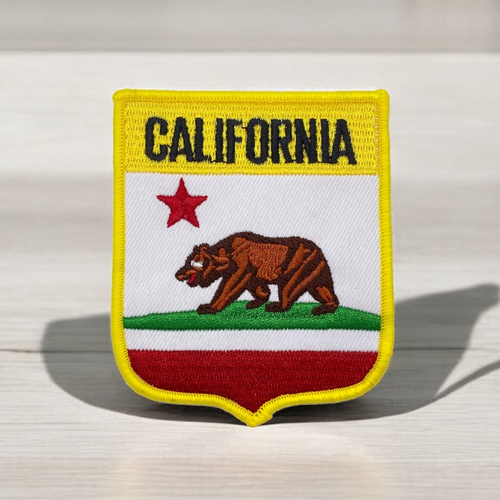 Patch brodé blason california 9 cm