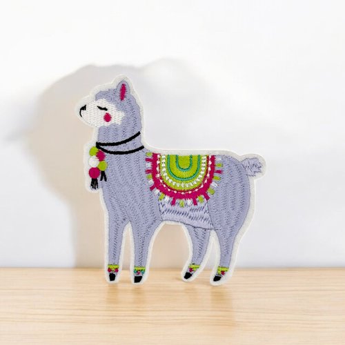 Patch brodé lama - ecusson thermocollant