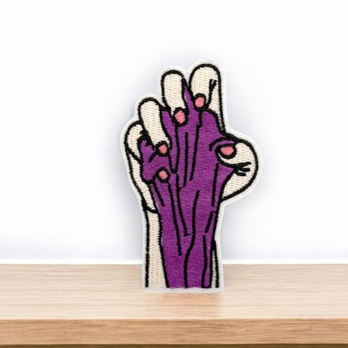 Patch brodé main - ecusson thermocollant rock
