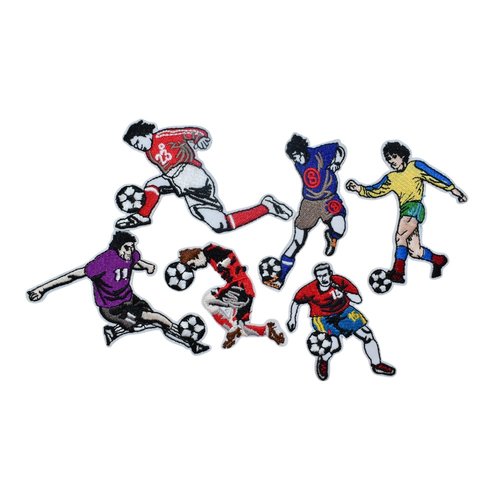 Patchs brodés foot - écussons thermocollants joueurs de football