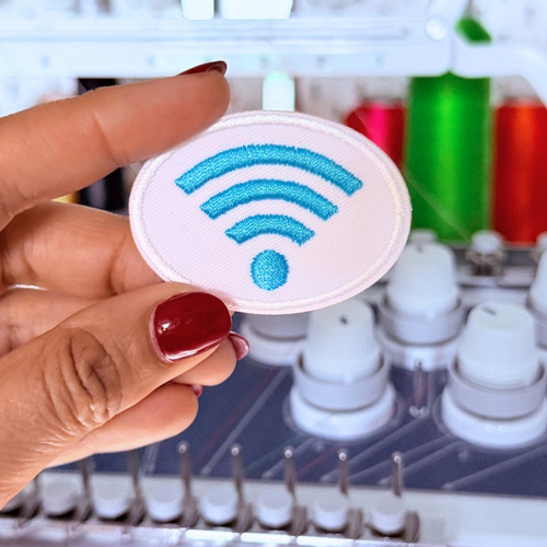 Patch brodé wifi - ecusson thermocollant internet