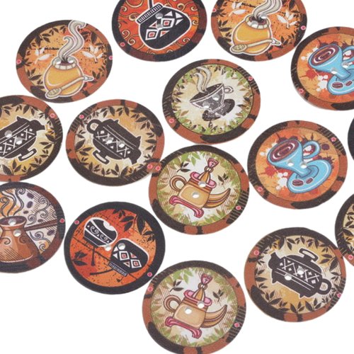 25 boutons en bois lampes magiques, lampe à huile pour projet couture, scrapbooking et déco, 3 cm