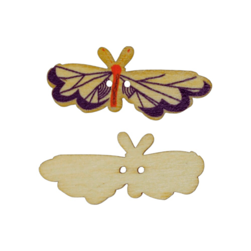 9 boutons libellules en bois, projet couture, scrapbooking