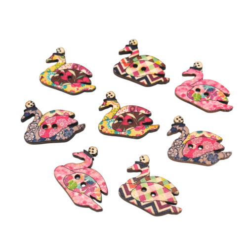 12 boutons cygnes, boutons décoratifs pour projets couture, scrapbooking, 3 cm