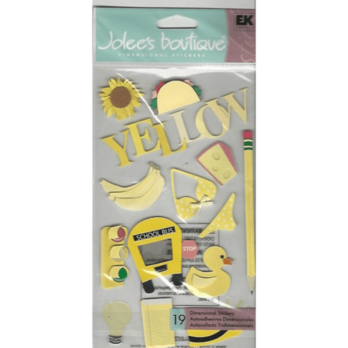 Stickers 3d goodies jaunes jolee's scrapbooking carterie créative