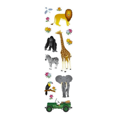 Stickers safari, animaux de la jungle sandylion scrapbooking carterie créative