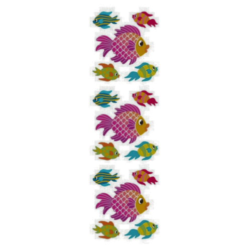 Stickers métalliques poissons tropicaux sandylion scrapbooking carterie créative