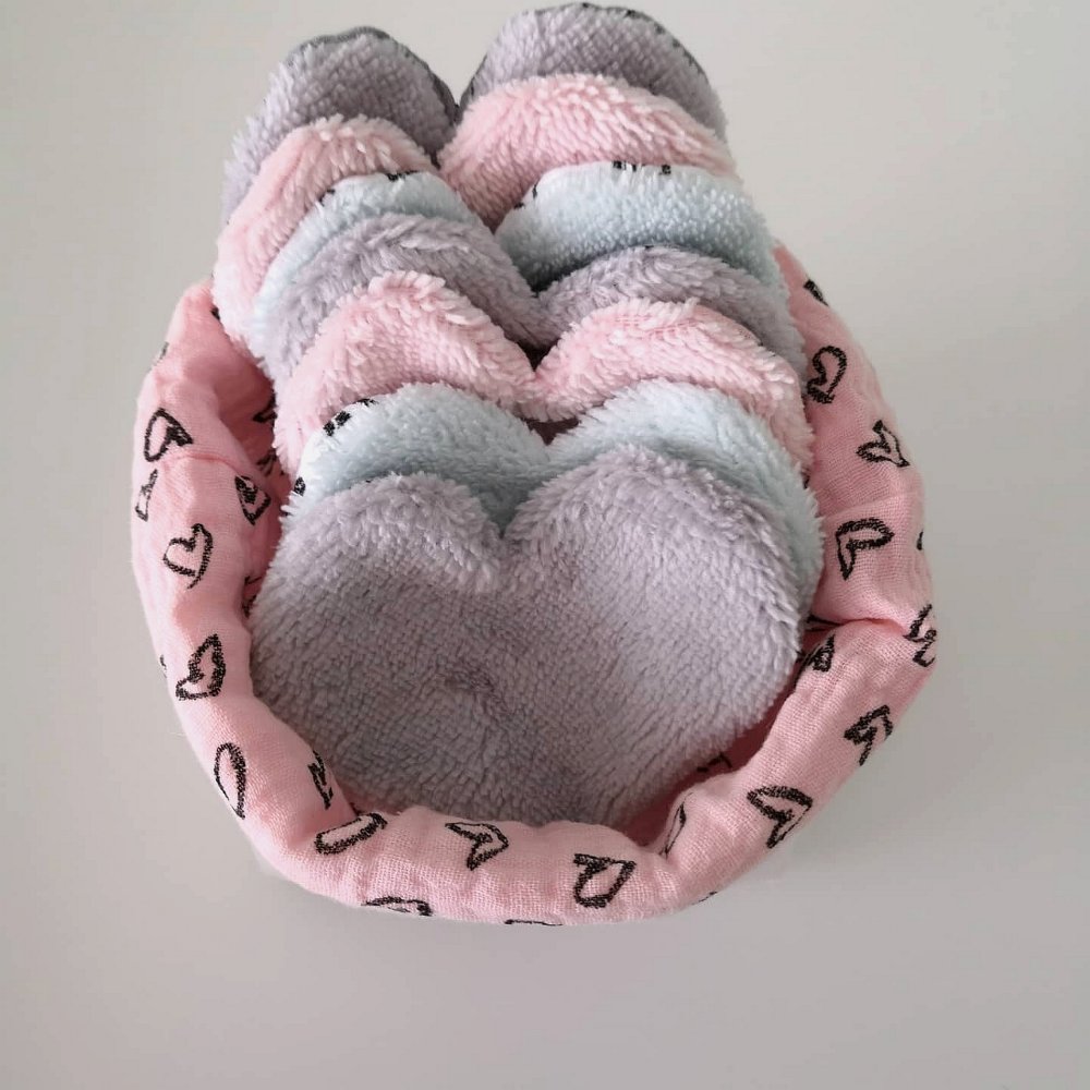 Llingettes Lavables Bebe Coeur Panier De Rangement Un Grand Marche