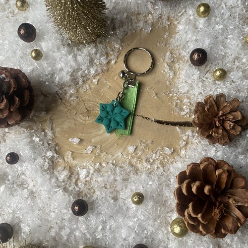 Porte-clés étoile verte