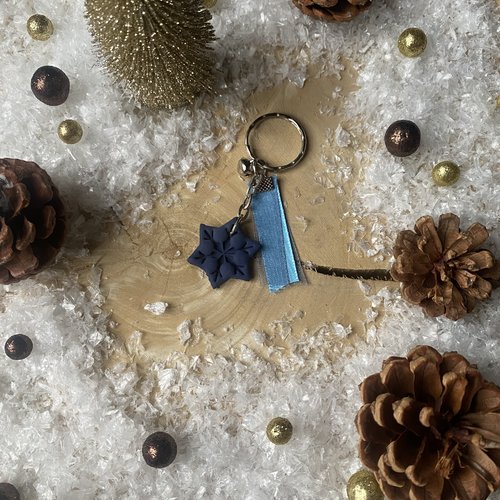 Porte-clés étoile bleue