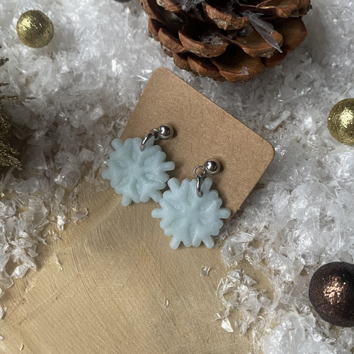 Boucles d’oreilles flocons de neige