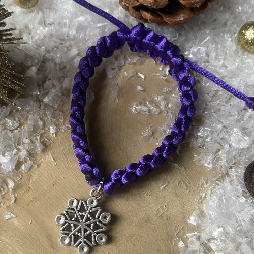 Bracelet flocon violet