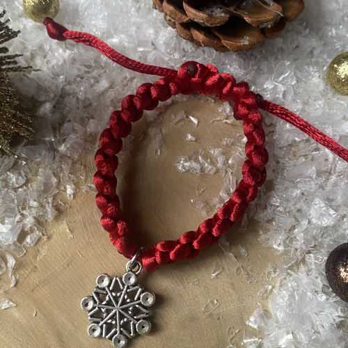 Bracelet flocon rouge