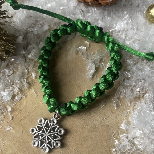 Bracelet flocon vert