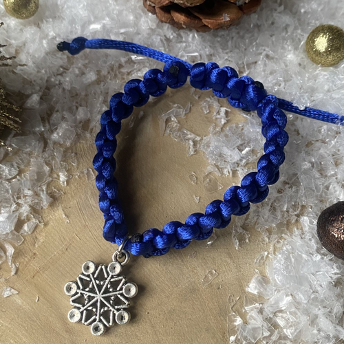 Bracelet flocon bleu