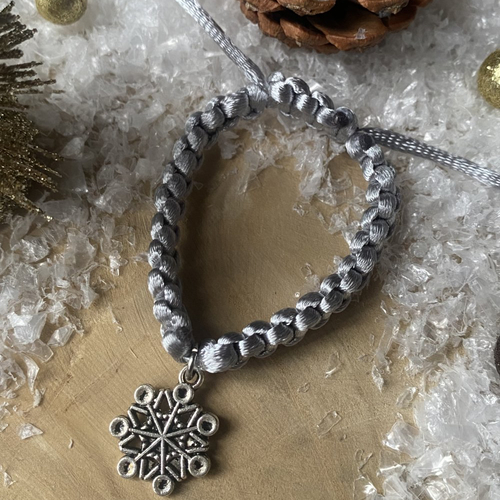 Bracelet flocon argenté