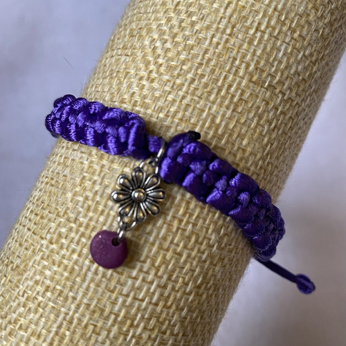 Bracelet macramé violet