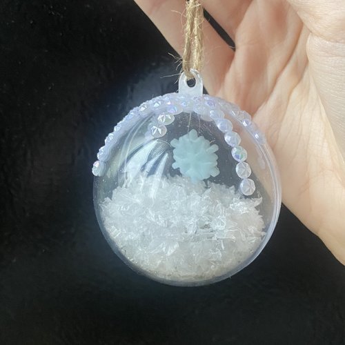 Boule de noël flocon blanc