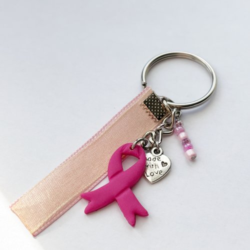 Porte clés octobre rose