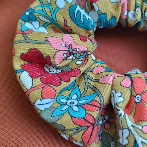 Chouchou fleuri,élastique pour cheveux,