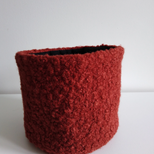 Cache-pot tissu ø 16cm en coton,style minimalist,deco industrial,fait main,modern,terracotta,panier tissu,panier de plantes