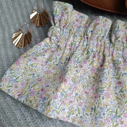 Col froufrou amovible, col victorien motif fleuri,