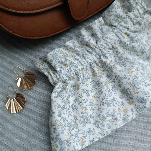Col froufrou amovible, col victorien motif fleuri,
