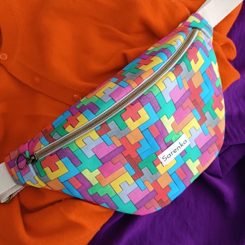 Sac banane multicolore,