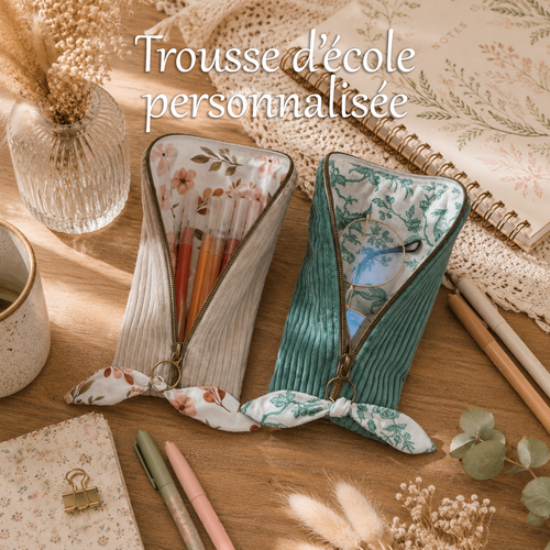Trousse d'école personnalisée – cadeau fin d’année scolaire –trousse maîtresse  - étui stylos rentrée
