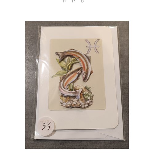 Carte postale signe astrologique "poisson"