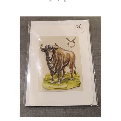 Carte postale signe astrologique "taureau"