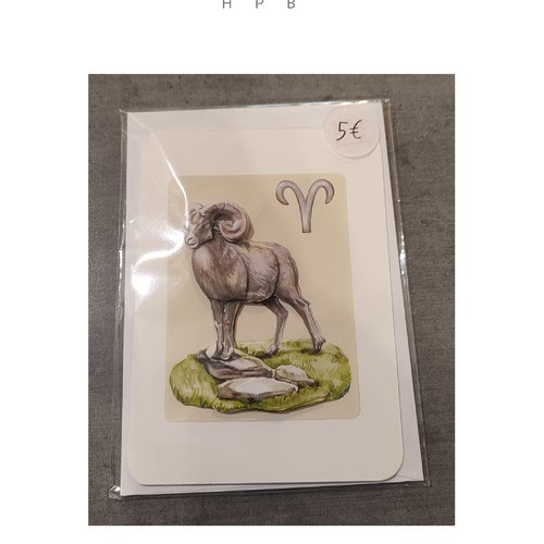 Carte postale signe astrologique "bélier"