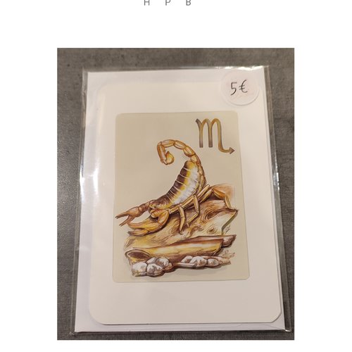 Carte postale signe astrologique "scorpion"