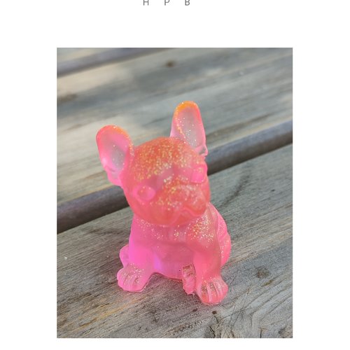 Mini figurine en résine bouledogue