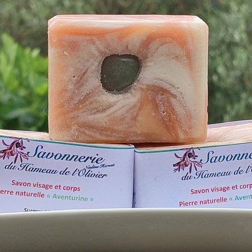 Savon bien-être à l'aventurine et argile rouge 170g
