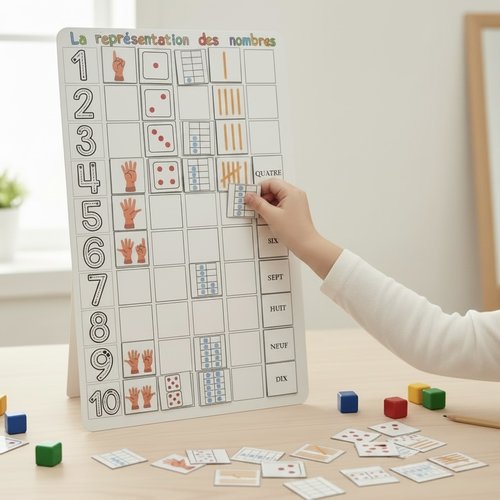 Jeu éducatif – représentation des nombres de 1 à 10
