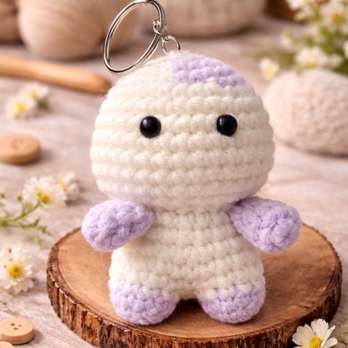 Porte-clé fait main au crochet – création artisanale