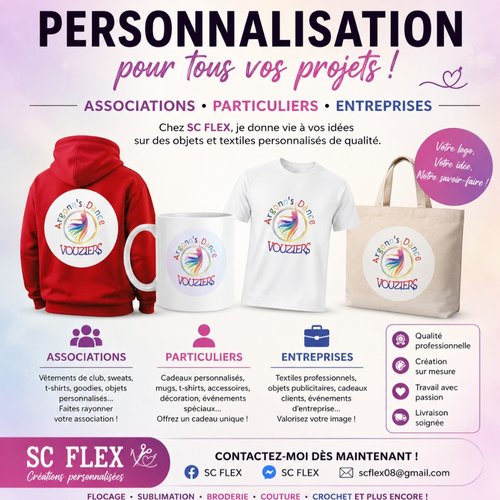 Personnalisation pour associations, particuliers et entreprises