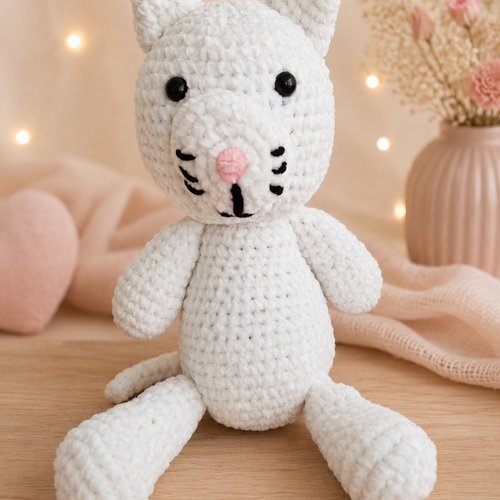 Doudou chat au crochet