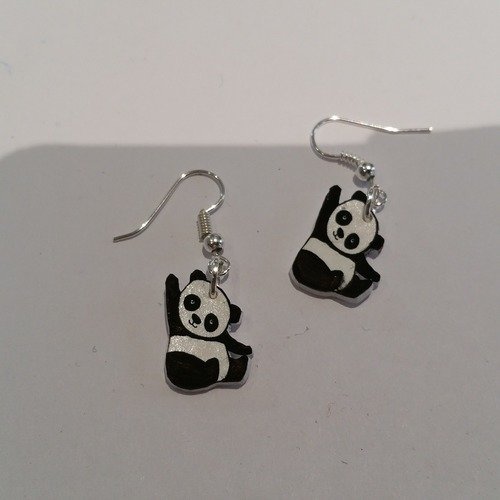 Boucle d oreilles panda 