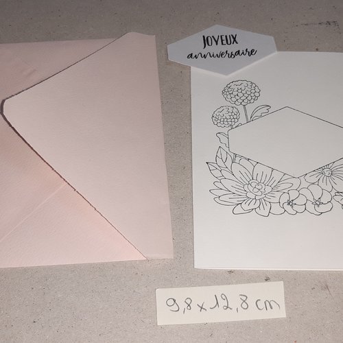 Lot de 8 mini cartes à colorier avec enveloppes 