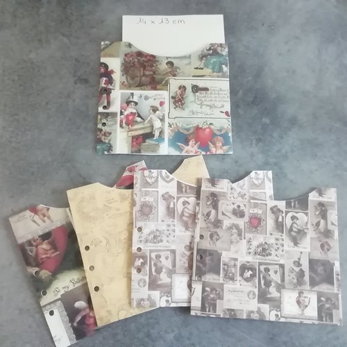 Pochette cadeaux, album vintage x 5