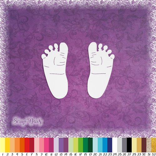 Decoupes Scrapbooking Empreintes De Pieds Bebe Enfant Naissance Scrapbooking Ref 1914 Un Grand Marche