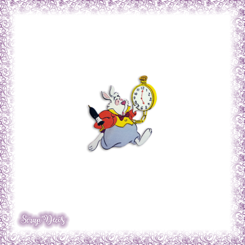 Boucles d'oreilles Alice Au Pays des Merveilles UNFAIR Lapin Horloge Poker Party Cartoon Icon Boucles d'oreilles