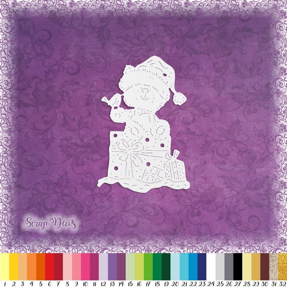 Decoupe Scrapbooking Nounours Cadeaux Noel Anniversaire Oiseau Neige Bonnet Embellissement Die Cut 32 Couleurs Disponibles Ref 2313 Un Grand Marche