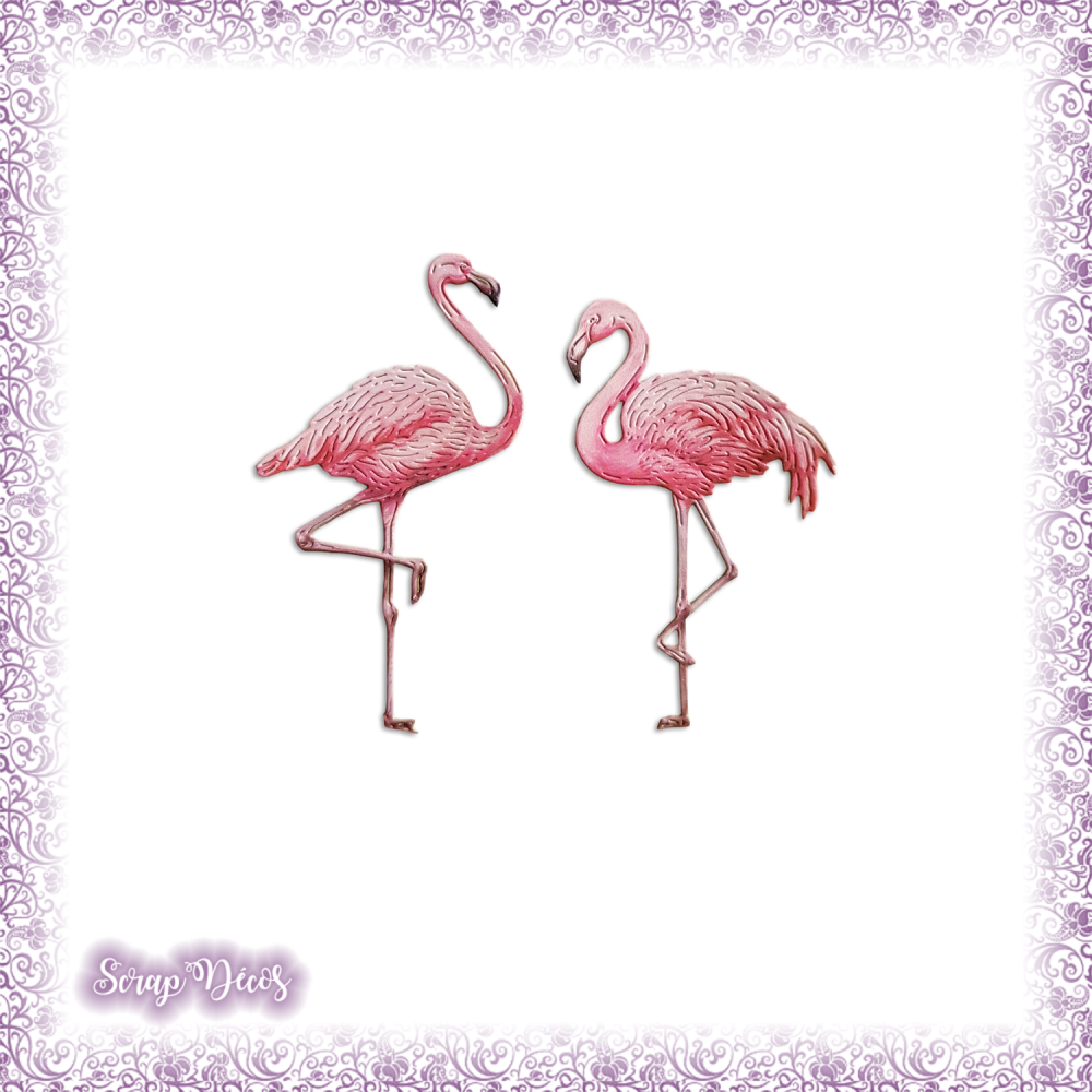 Decoupes Scrapbooking Flamants Roses Oiseaux Tropiques Vacances Soleil Animaux En Couleurs Embellissement Die Cut Carte Papier Ref 3372 Un Grand Marche