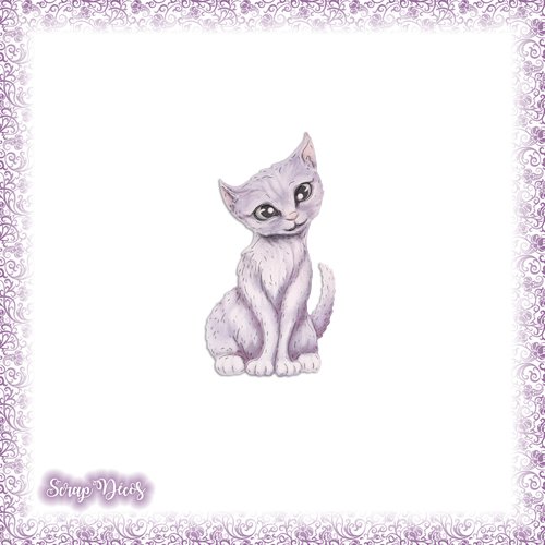 Decoupe Scrapbooking Chat Gris Clair Grand Modele Animal Compagnie Maison Jardin Felin En Couleurs Ref 33 Un Grand Marche
