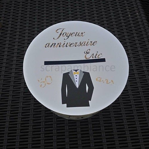 Urne Bapteme Personnalisee Urne Ronde Theme Anniversaire 50 Ans Un Grand Marche