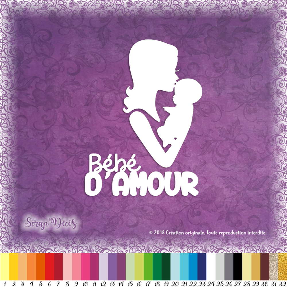 Lot De 2 Decoupes Scrapbooking Bebe D Amour Maman Coeur Amour Enfant Naissance Ref L269 Un Grand Marche