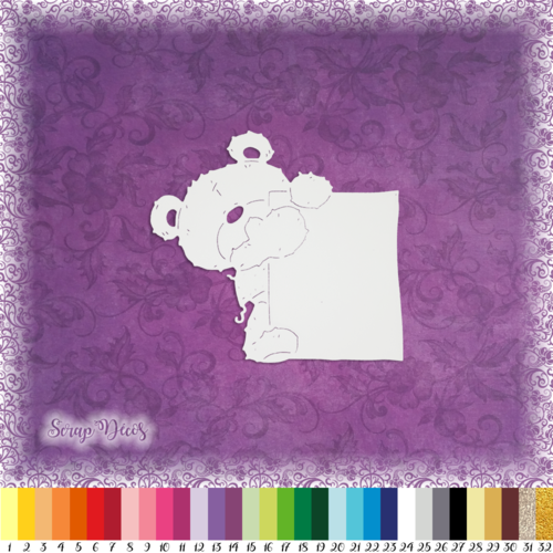 Decoupe Scrapbooking Nounours Pancarte Etiquette Bebe Naissance Cadeau Ref 1229 Un Grand Marche